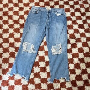 free people ripped jeans size 30